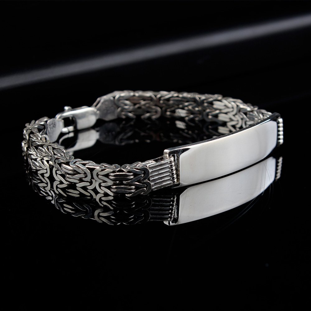 925 Ayar Gümüş Kral Zincir Bileklik