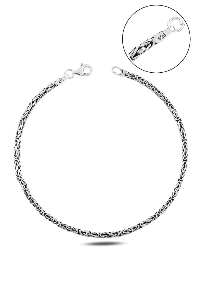 2 mm Kral Zincir Gümüş Bileklik