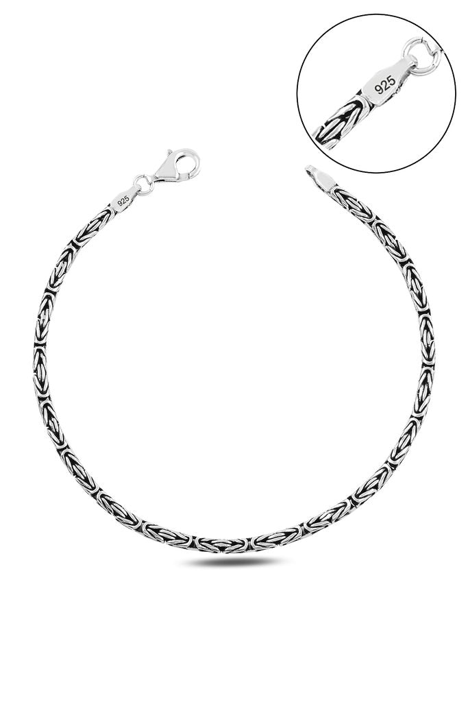 2,8 mm Kral Zincir 925 Ayar Gümüş Bileklik