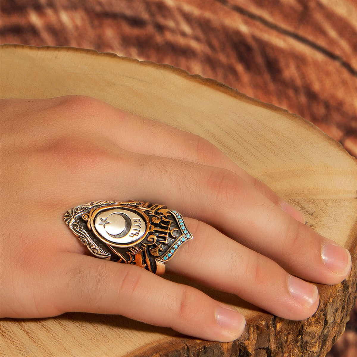 Sultan Serisi Ayarlanabilir Zihgir Gümüş Erkek Yüzük