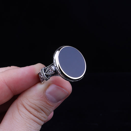 Sultan Serisi Gravür Bezeme 925 Ayar Erkek Gümüş Yüzük