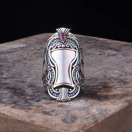 Yeni Model Kişiye Özel İsim Harf Yazılı Ayarlanabilir Zihgir Yüzüğü