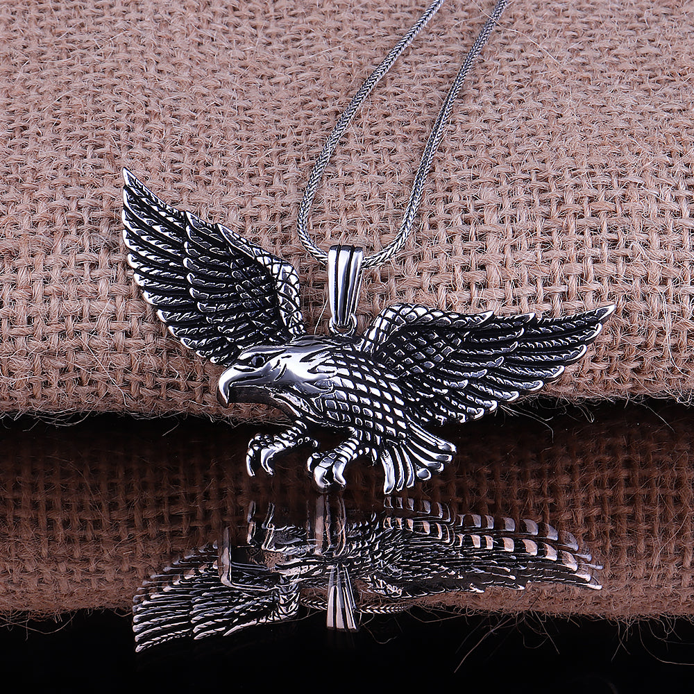 Kartal Motifli 925 Ayar Gümüş Kolye