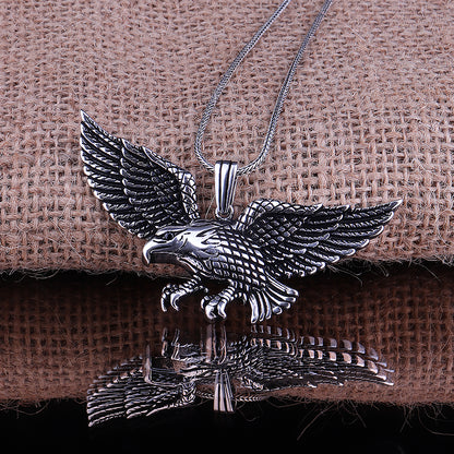 Kartal Motifli 925 Ayar Gümüş Kolye
