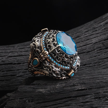 Aqua Taşlı Yüzük