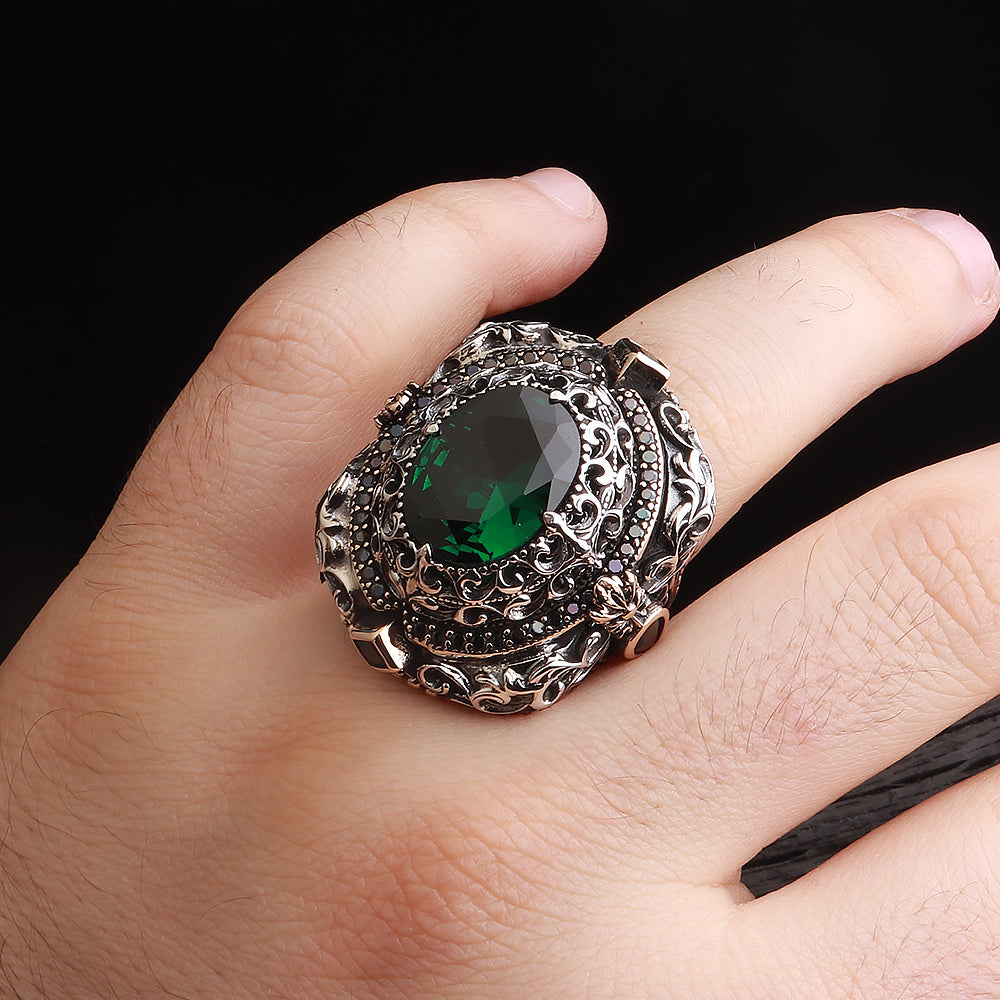 yeşil taşlı yüzük