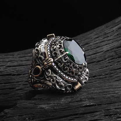 yeşil taşlı yüzük